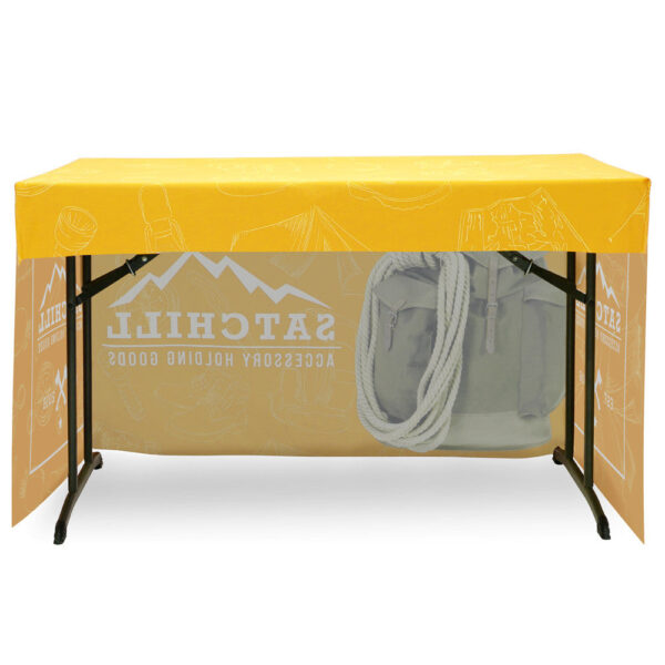 4′ Fitted Table Throw Full Color 3-sided with Custom Dye-Sub Print - Image 3