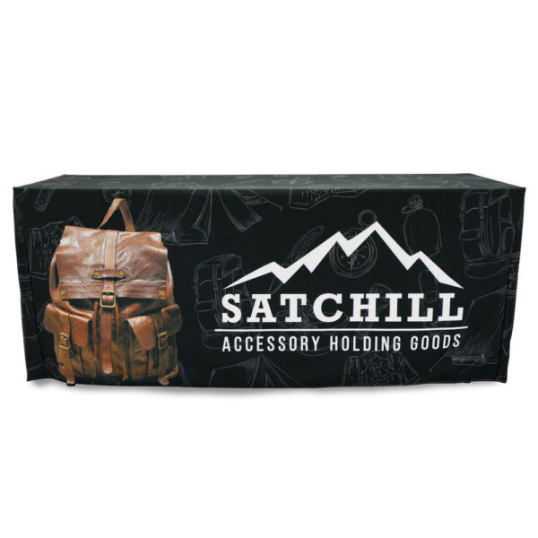 6′ Fitted Table Throw Full Color 4-sided with Custom Dye-Sub Print