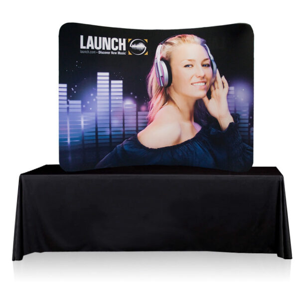 8 ft. EZ Tube Display – Tabletop Curve